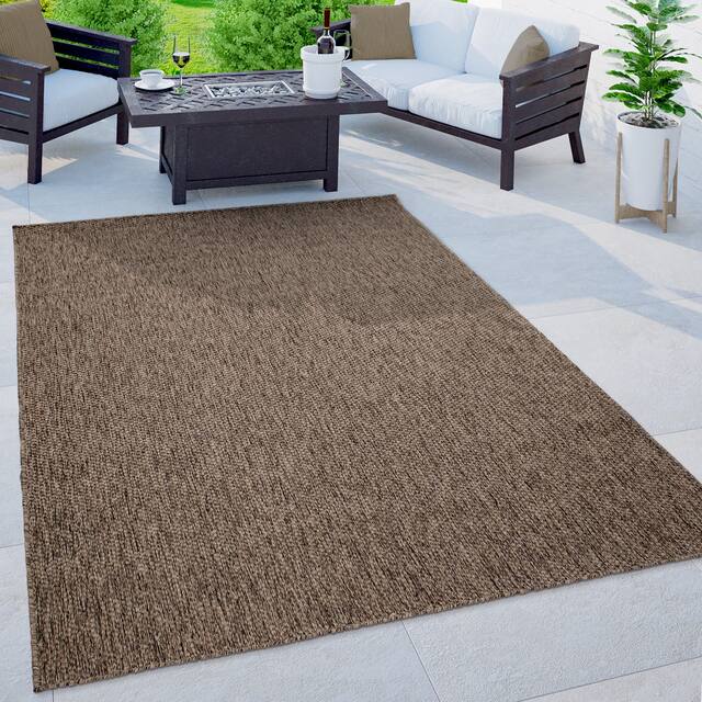 Variegated Waterproof Outdoor Rug for Patio - 4'7" x 6'7" - brown