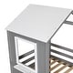 preview thumbnail 10 of 15, Grey Twin over Twin Solid Wood Bunk Bed with Roof, Window, and Guardrail