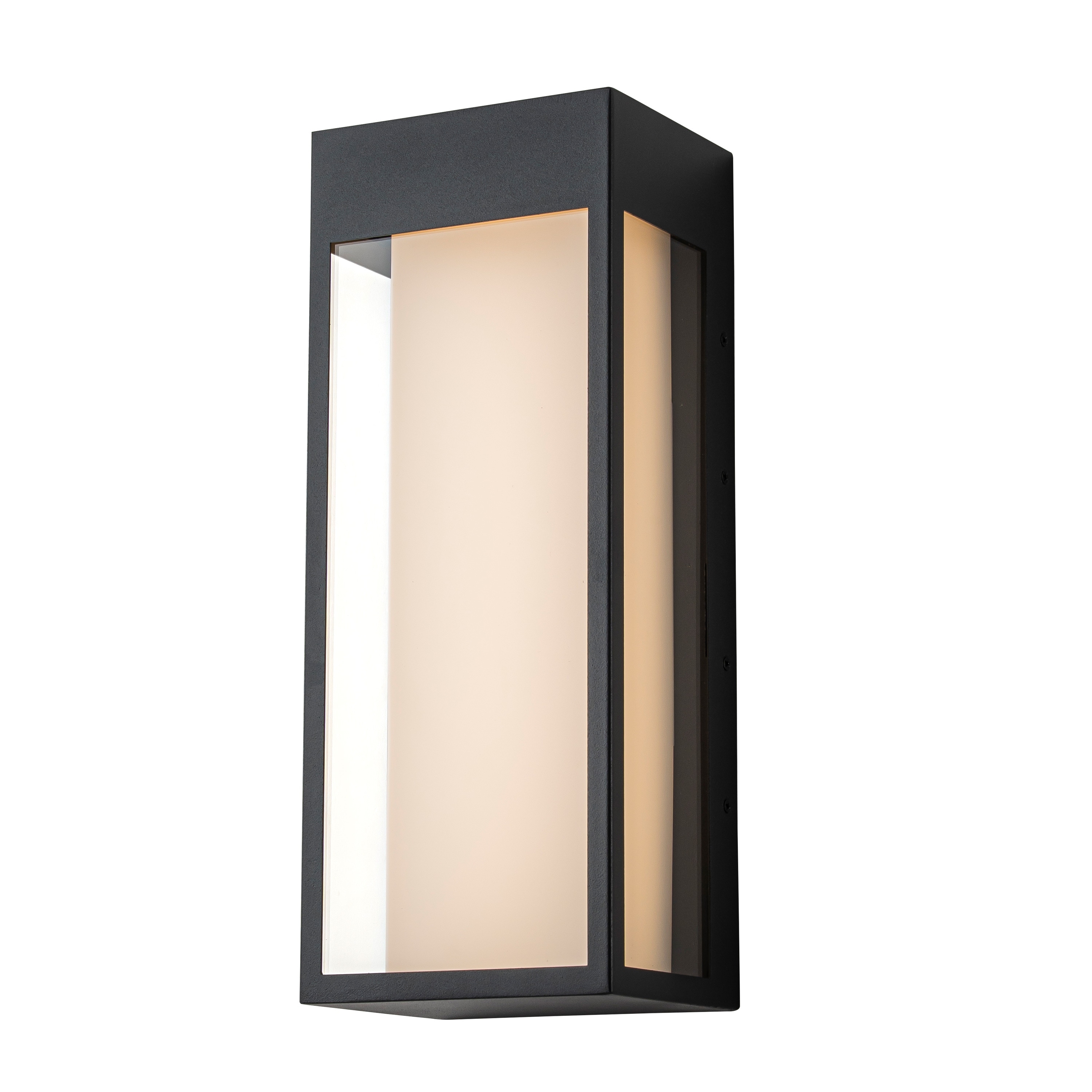 C Cattleya 14.5-inch Matte Black Integrated LED Outdoor Wall Sconce Light