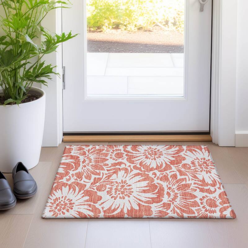 Alsilu Botanic Elegance Weather Resistant Classic Meets Modern Outdoor Rug
