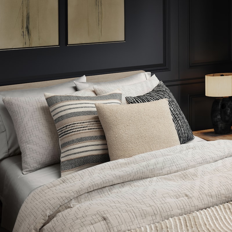 Indigo Road by Egypt Sherrod Azzo Multi-Weave Stripe Cotton 1-Piece Decorative Pillow