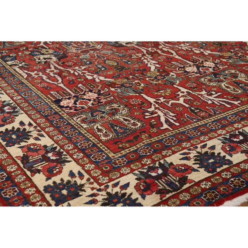 All-Over Bakhtiari Vintage Persian Area Rug Hand-Knotted Wool Carpet - 8'9" x 12'11"