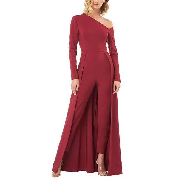 kay unger one shoulder jumpsuit