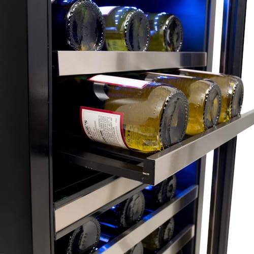 Shop Danby Dwc114blsdd 38 Bottle Dual Zone Wine Cooler Stainless
