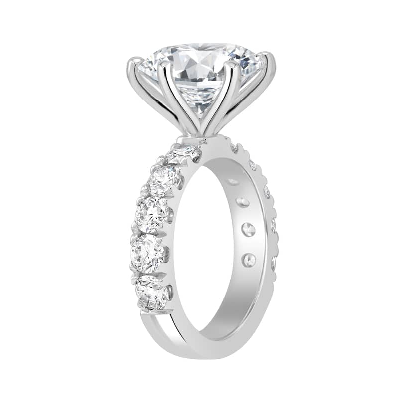 Auriya 14k Gold 7ctw Round Lab Grown 6-Prong Diamond Engagement Ring (E-F VS)