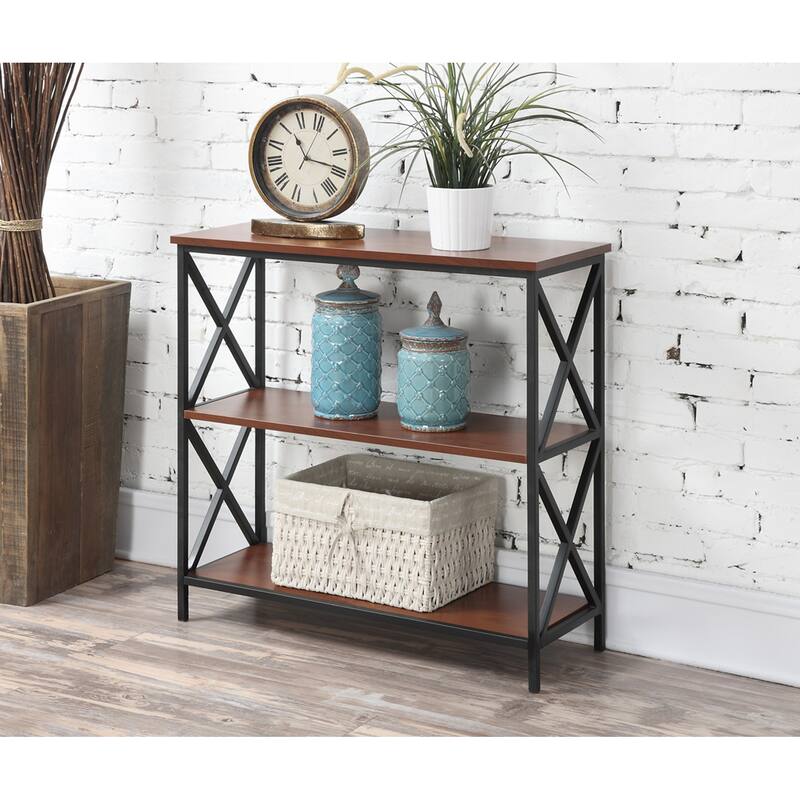 Convenience Concepts Tucson 3 Tier Bookcase - Cherry/Black