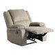 preview thumbnail 28 of 79, Vegan Leather Upholstered Push Back Manual Recliner Chair