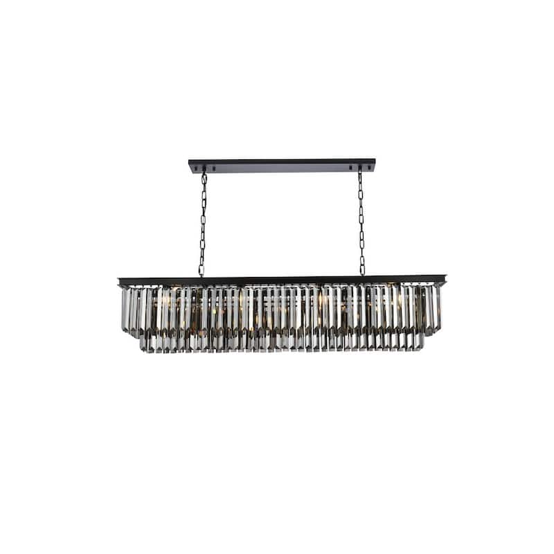 Royce Edge 12-Light Matte Black-Chandelier