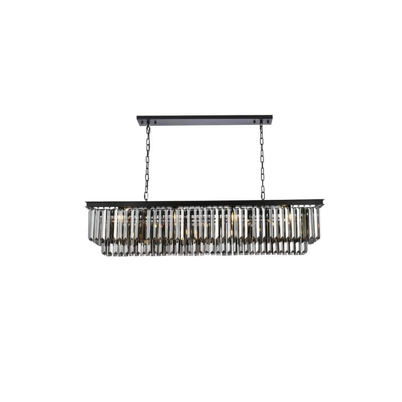 Royce Edge 12-Light Matte Black-Chandelier