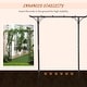 preview thumbnail 6 of 8, Outsunny 82” Decorative Metal Garden Trellis Arch with Durable Steel Tubing & Elegant Scrollwork, Perfect for Weddings