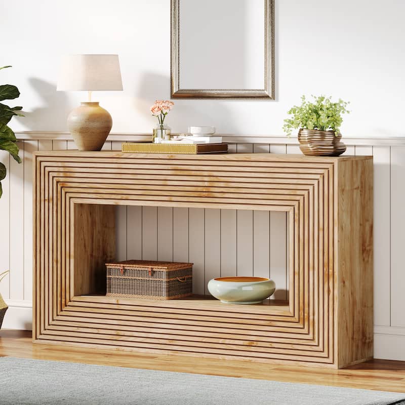 59-Inch Wood Console Sofa Entryway Accent Table for Living Room