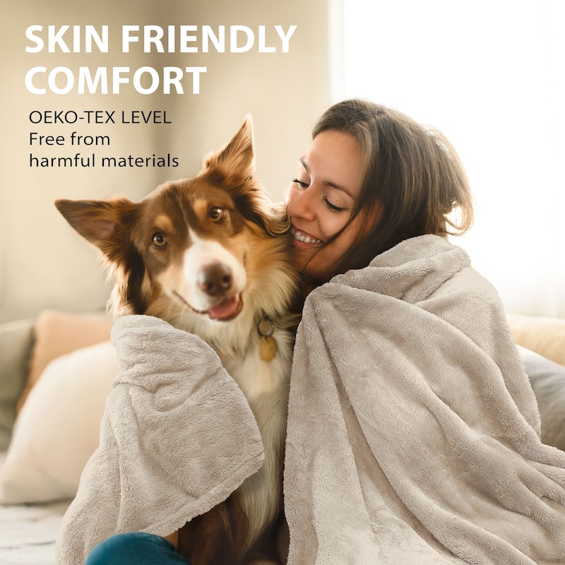Luxury Double-Sided Plush Fleece Blanket - Ultra-Soft, Reversible, All-Season Comfort Throw