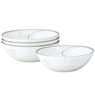 Noritake Platinum Wave Set Of 4 Cereal Bowls, 7-3/4", 36 Oz.