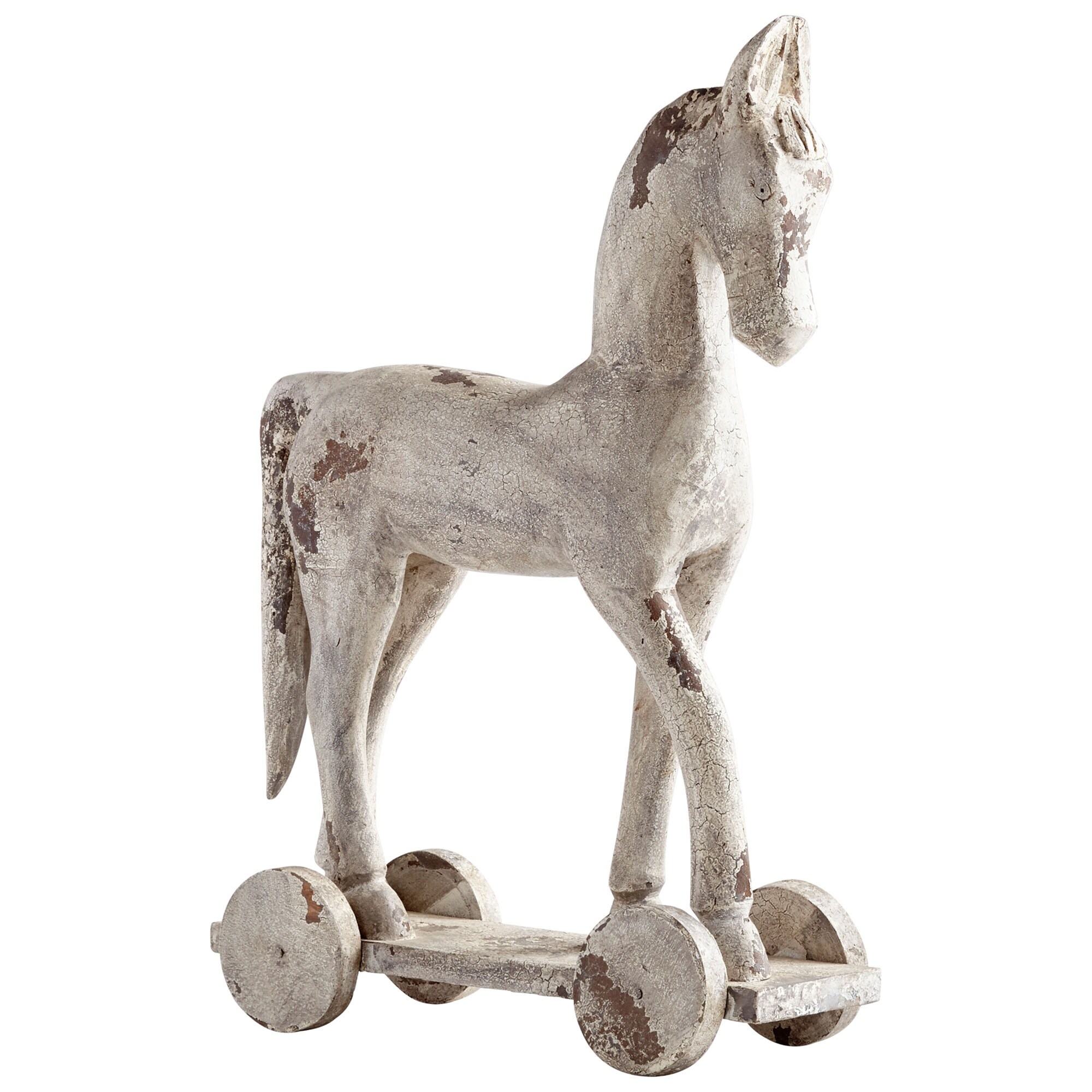 white toy horse