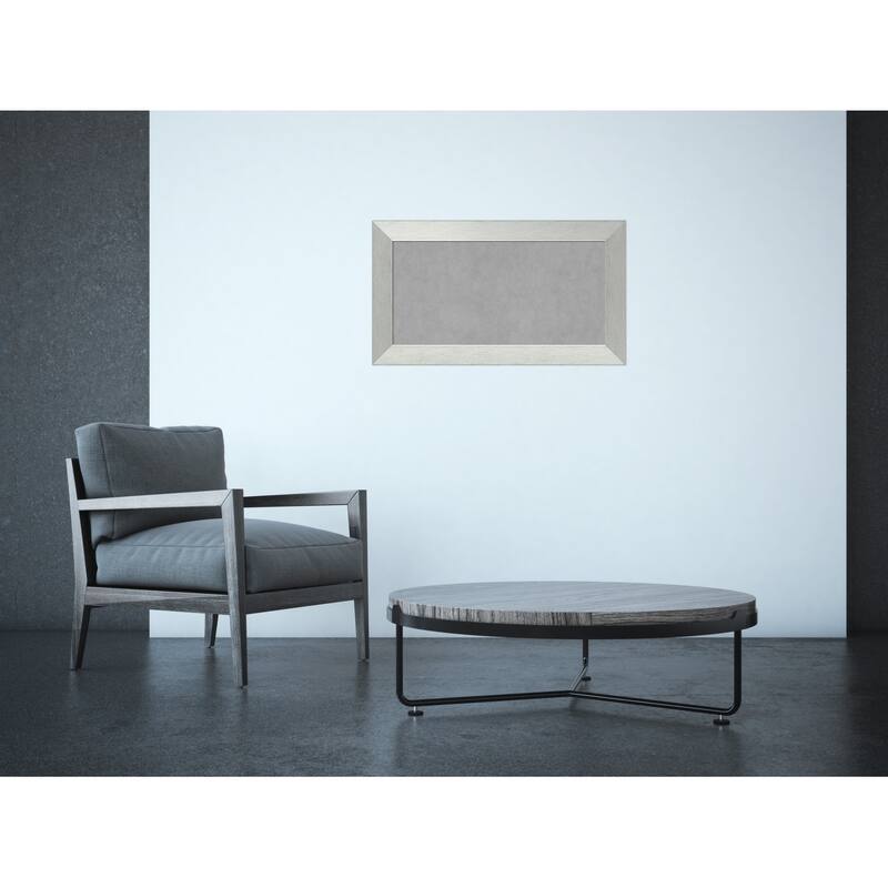 Amanti Art Brushed Sterling Silver Framed Magnetic Board