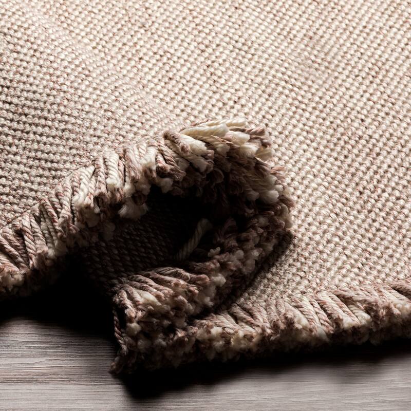 Surya Liam Outdoor Safe Modern Solid Fringe Area Rug