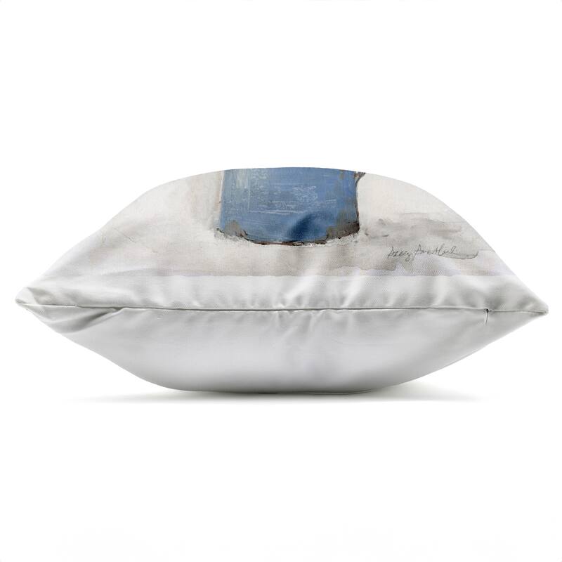 Stupell Bouquet in Blue Country Vase Printed Outdoor Throw Pillow Design by Sally Swatland