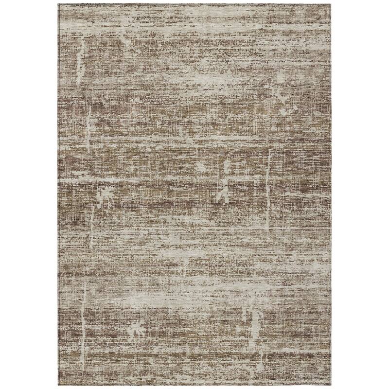 HomeRoots Abstract Transitional Rectangle Outdoor Rug