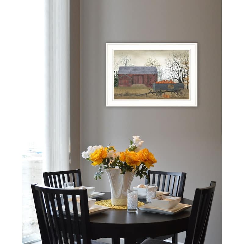 TrendyDecor4U Farmhouse "Pumpkin Wagon" Framed Print Wall Art by Billy Jacobs - Multi-Colorcolor
