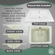 preview thumbnail 4 of 13, Luke White Porcelain Rectangular Drop-in Sink Self-Rimming with Overflow