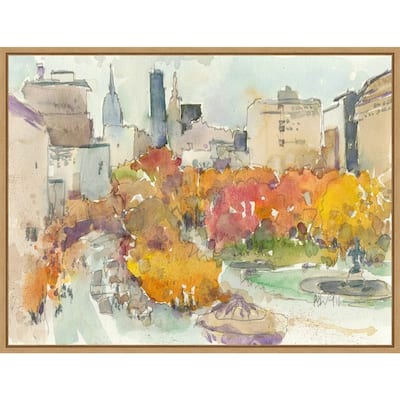 Autumn in New York - Study III by Samuel Dixon Framed Canvas Art