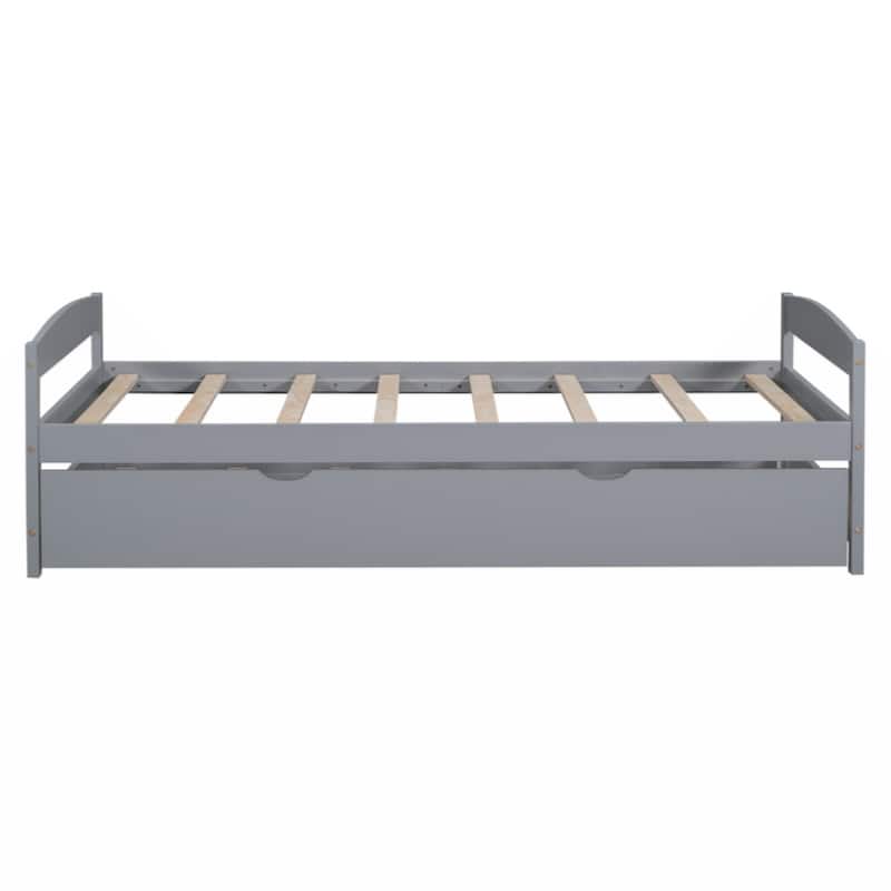 Twin Size Platform Bed with Twin Size Trundle