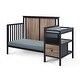 preview thumbnail 4 of 4, Connelly 4-in-1 Crib and Changer Combo in Black/Vintage Walnut