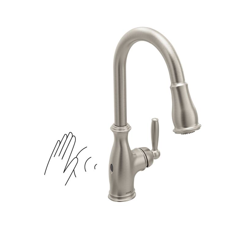 Moen Brantford 1.5 GPM Single Hole Pull Down Kitchen Faucet with