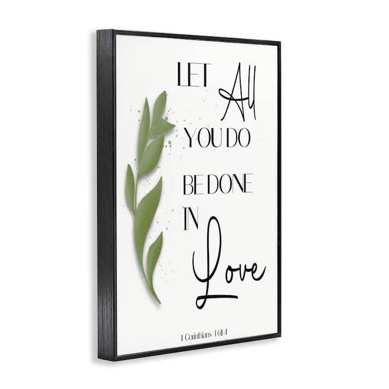 Stupell Done In Love Proverb Framed Giclee Art Design By Amber Clarkson