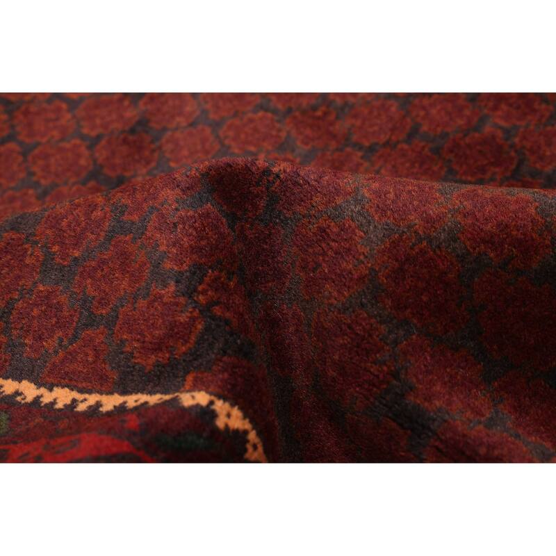 ECARPETGALLERY Hand-knotted Teimani Dark Red Wool Rug - 3'10 x 6'4