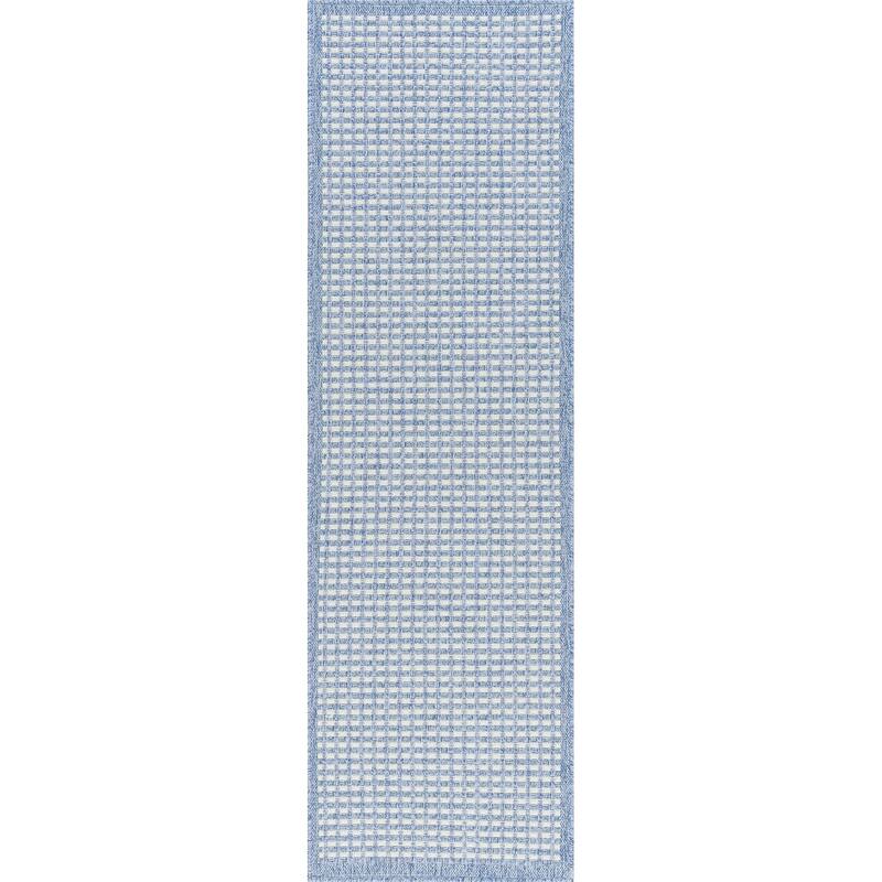 Dennis Coastal Windowpane Indoor/Outdoor Area Rug