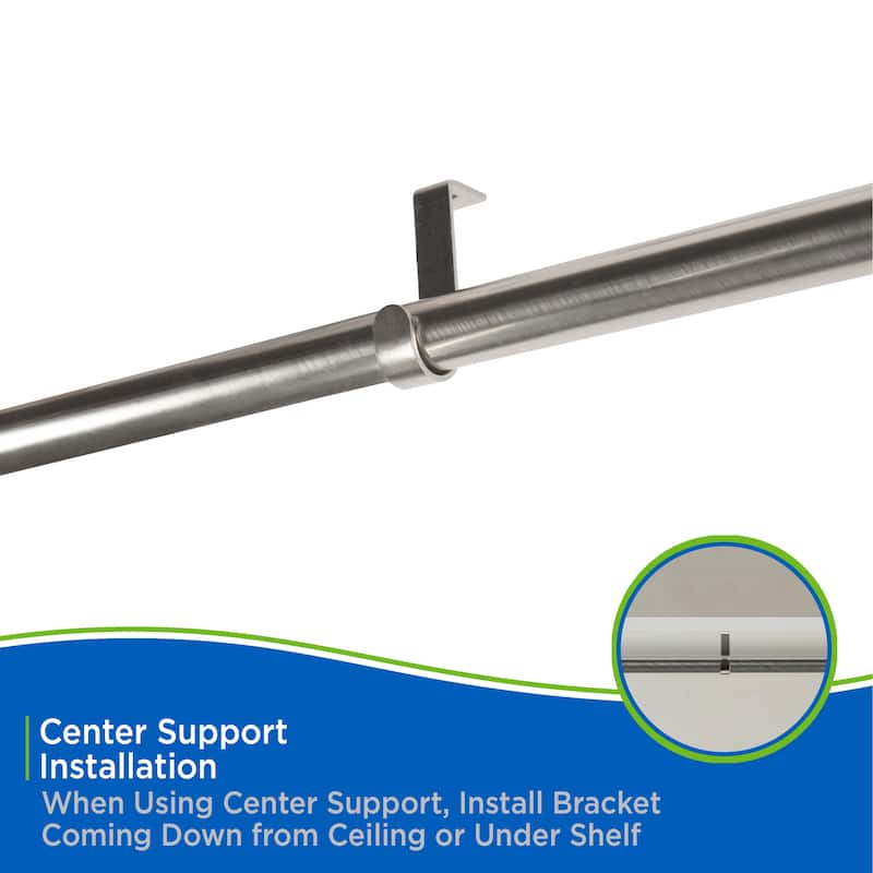 Kenney Twist & Fit 1" Tension Utility Rod, 48-84"
