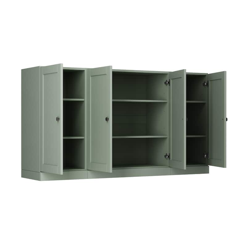 Palace Imports 100% Solid Wood 65" Sideboard with Shaker Doors and Adjustable Shelves