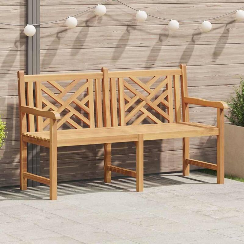 vidaXL Garden Bench Brown 150 x 60 x 90 cm Solid teak wood - 23.6 x 59.1 x 35.4
