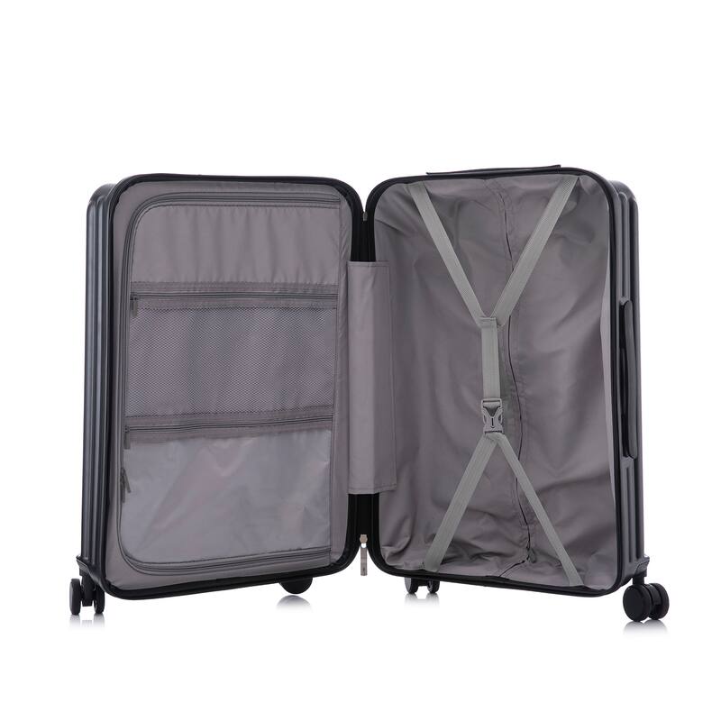 Stylish Luggage, 3-Piece Set with Universal Wheels Cup Holder, USB Port and Phone Holder, for Boarding Travel