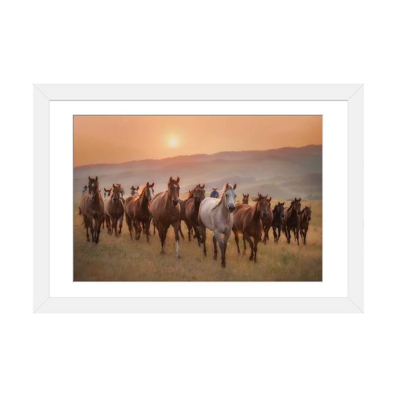 iCanvas "Sunkissed Horses II" by PHBurchett - White - 24x32x1