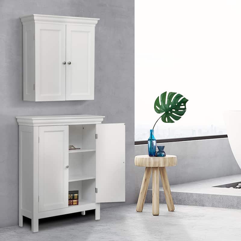 Teamson Home Stratford Classic Wall Cabinet with Adjustable Shelves