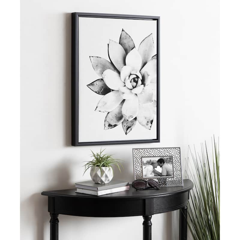 Kate and Laurel Sylvie Succulent Framed Canvas by Simon Te Tai