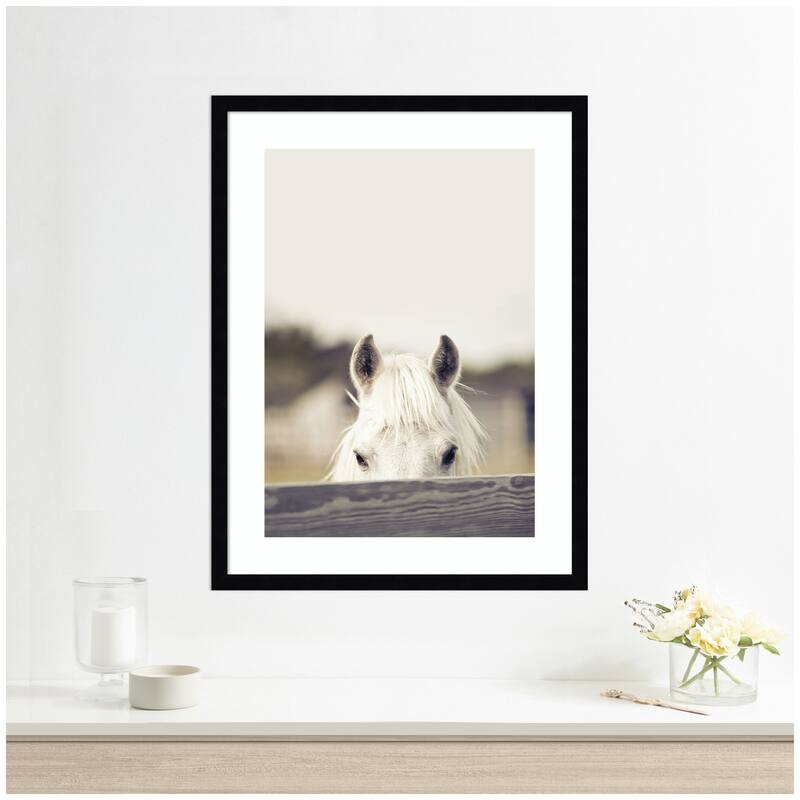 Kate and Laurel Equine Crop by Robert Cadloff Framed Wall Art Print
