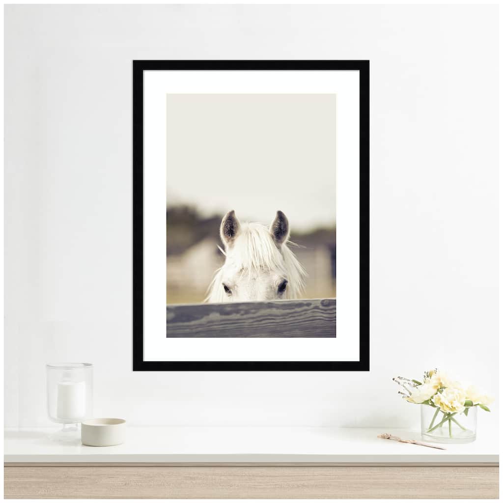 Kate and Laurel Equine Crop by Robert Cadloff Framed Wall Art Print