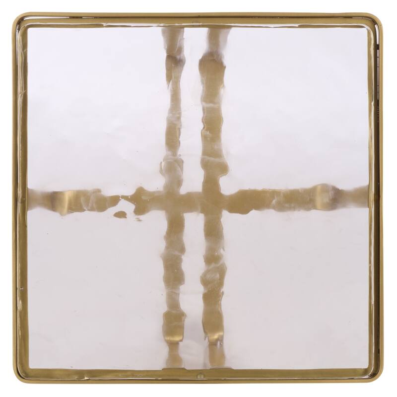 SAFAVIEH Couture Dominic Glass Top Accent Table - 16"W x 16"D x 20"H