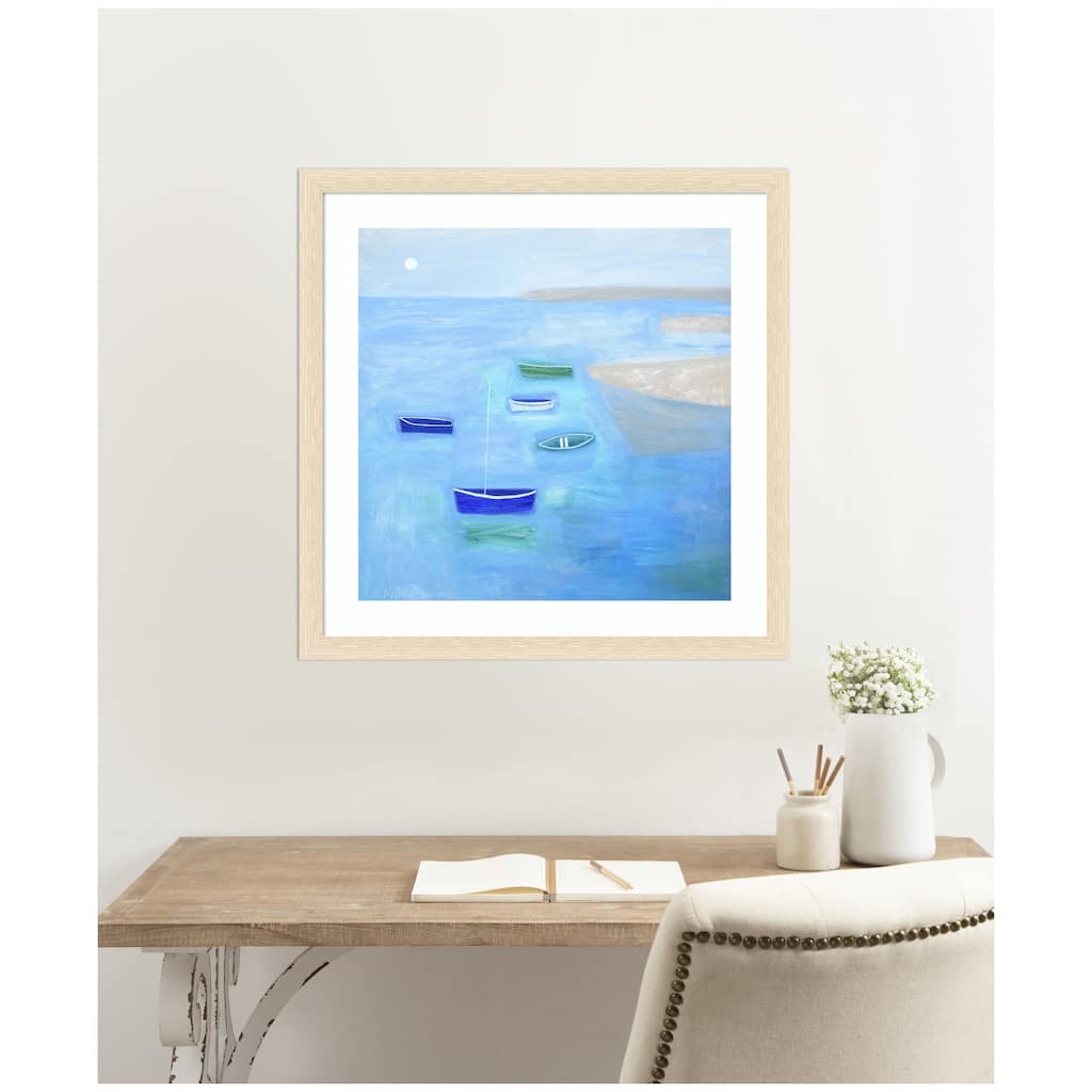 Kate and Laurel Framed Art Calm Waters by Guilana Lazzerini