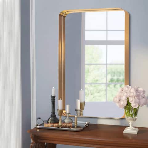 Rectangular Metal Framed Wall Mounted Bathroom / Vanity Mirror