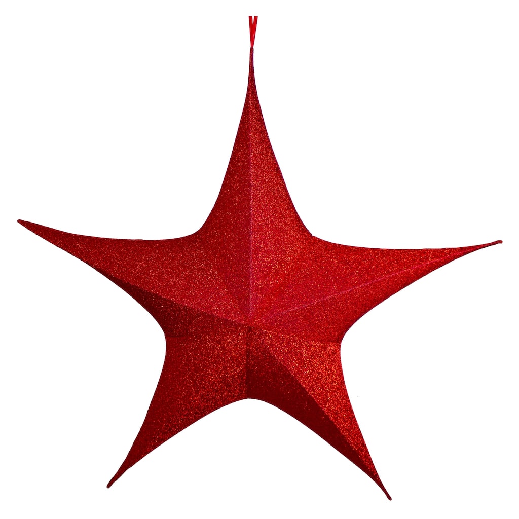 44" Tinsel Foldable Christmas Star Outdoor Decoration
