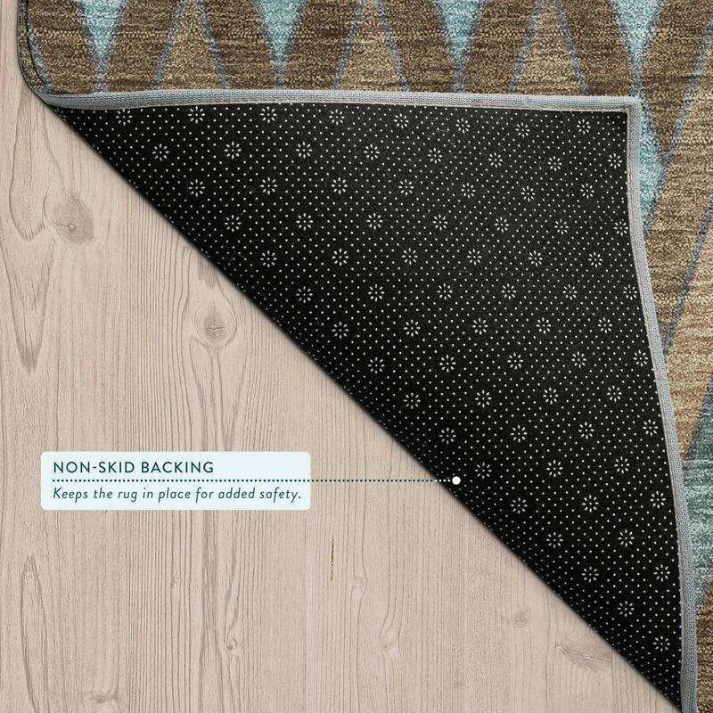 Machine Washable Indoor/ Outdoor Modern Baxter Chantille Rug