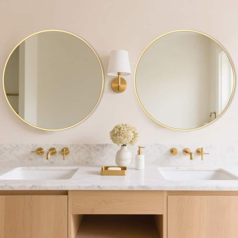 Modern Bathroom Wall Mounted Round Vanity Mirror