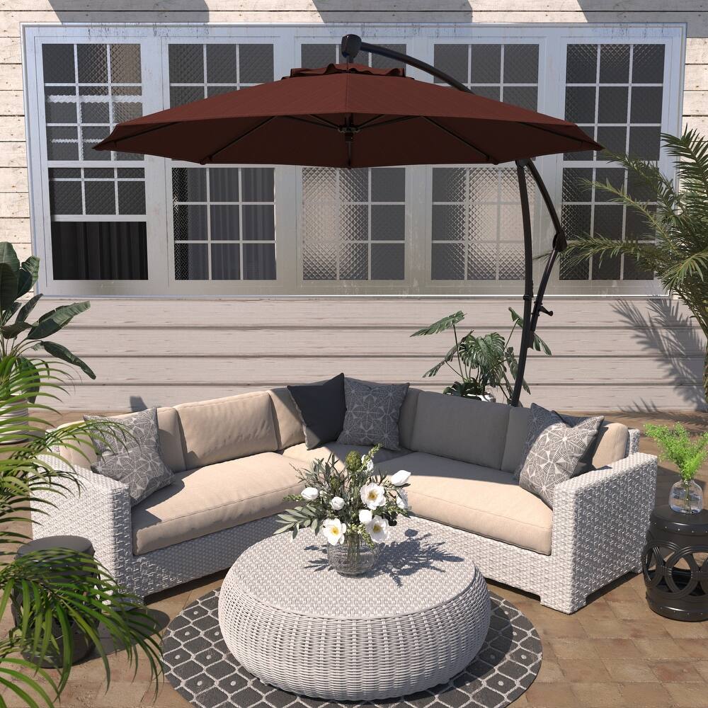 Okracoke 9ft Rotating Aluminum Umbrella by Havenside Home