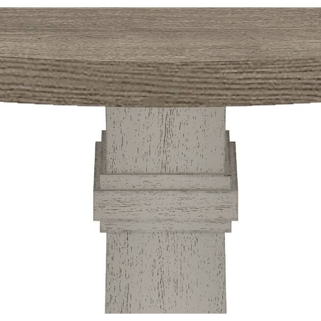 Tannen 59"W Round White and Grey Dining Table