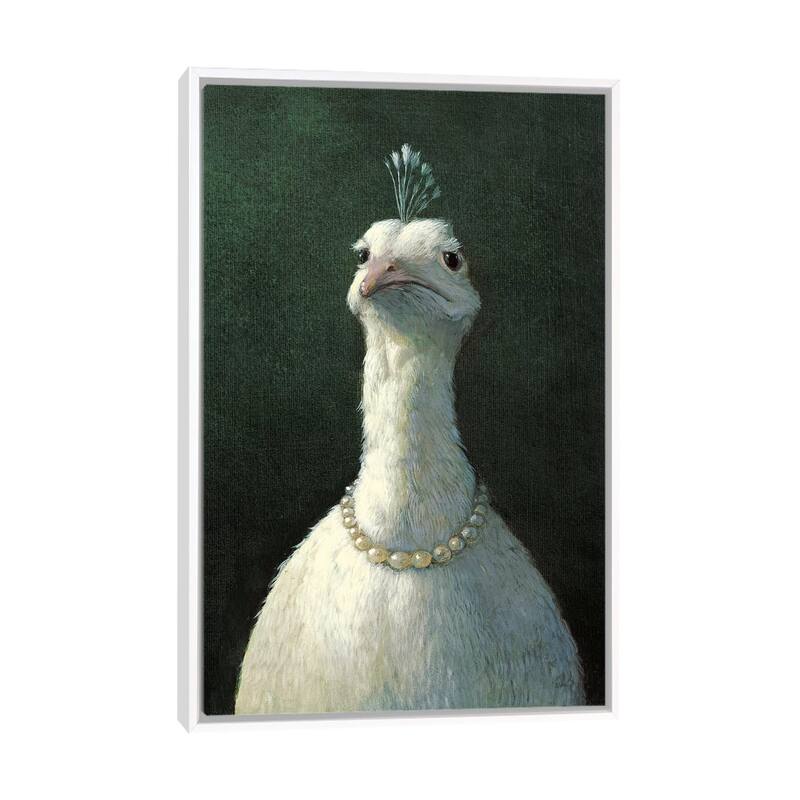 iCanvas "Herta" by Michael Sowa Framed Canvas Print - White - 40x26