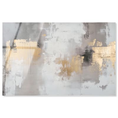 Gilded Gray I Acrylic by Art Remedy, Ready to Hang
